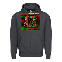 Smoke steppin into juneteenth Zipper Hoodie - Zillion Design Studio