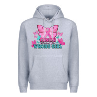Heather Grey cancer picked the wrong girl Premium Hoodie - NancyCooperArtShop