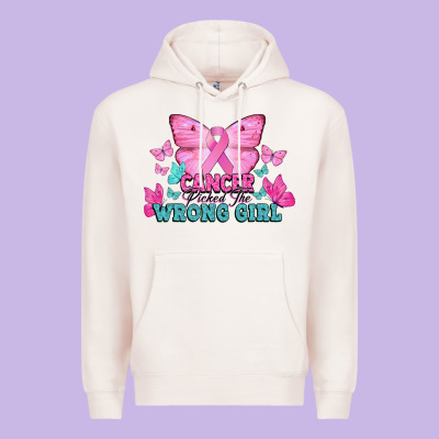 Cancer Picked The Wrong Girl Premium Hoodie Designed By Nancycooperartshop
