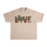French Oak love texas map sunflower leopard cowhide Urban Heavy Tee - Artiststas