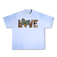 Grape Ice love texas map sunflower leopard cowhide Urban Heavy Tee - Artiststas