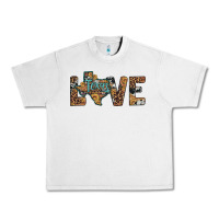 Lunar Rock love texas map sunflower leopard cowhide Urban Heavy Tee - Artiststas