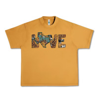 Peanut Butter love texas map sunflower leopard cowhide Urban Heavy Tee - Artiststas