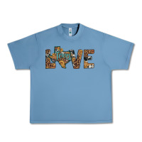 Pebble Blue love texas map sunflower leopard cowhide Urban Heavy Tee - Artiststas