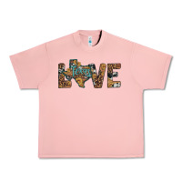 Salmon love texas map sunflower leopard cowhide Urban Heavy Tee - Artiststas