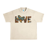 Sandshell love texas map sunflower leopard cowhide Urban Heavy Tee - Artiststas