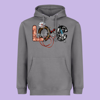 Love Nurse Heavyweight Hoodie Designed By Sublimationcraftshop