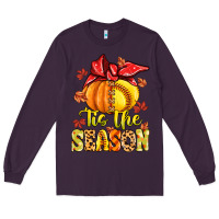 Plum tis the season fall softball Long Sleeve Tee - MaliasSmallBusiness