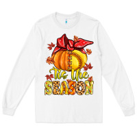 White tis the season fall softball Long Sleeve Tee - MaliasSmallBusiness