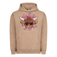 Pigment Burro cow with flowers and butterflies Urban Hoodie - MaliasSmallBusiness
