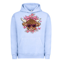 Pigment Grape Ice cow with flowers and butterflies Urban Hoodie - MaliasSmallBusiness
