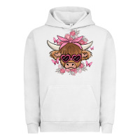 Pigment Lunar Rock cow with flowers and butterflies Urban Hoodie - MaliasSmallBusiness