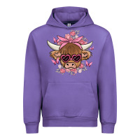 Tulip cow with flowers and butterflies Urban Hoodie - MaliasSmallBusiness
