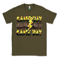 Army Green game day game day softball lightning bolt Classic Tee - Zillion Design Studio