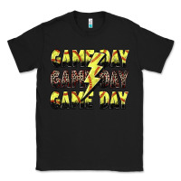 Black game day game day softball lightning bolt Classic Tee - Zillion Design Studio