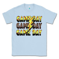 Dusty Blue game day game day softball lightning bolt Classic Tee - Zillion Design Studio