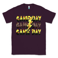 Plum game day game day softball lightning bolt Classic Tee - Zillion Design Studio