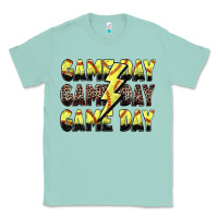 Seafoam game day game day softball lightning bolt Classic Tee - Zillion Design Studio