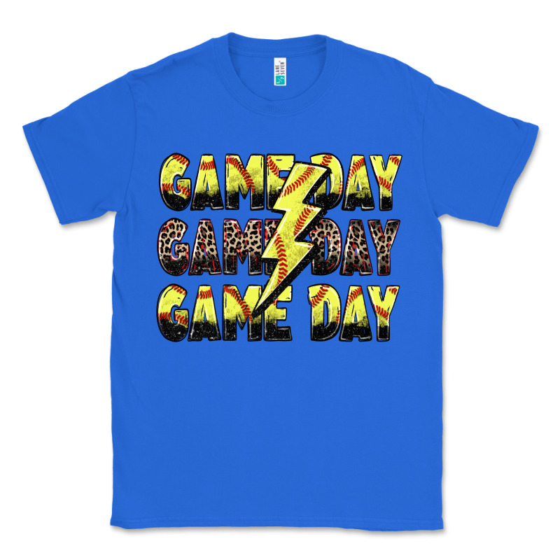 Game Day Game Day Softball Lightning Bolt Classic Tee by Zillion Design Studio | Teevron