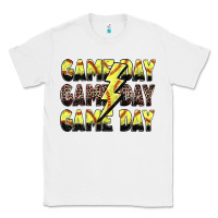 White game day game day softball lightning bolt Classic Tee - Zillion Design Studio
