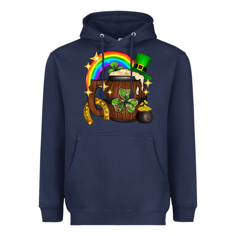 St. Patricks Day Barrel Beer Heavyweight Hoodie by Neo Western | Teevron
