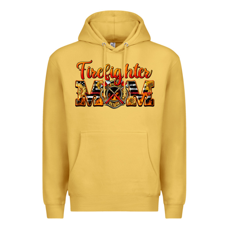 American Firefighter Mom Premium Hoodie by LillyAllenDesigns | Teevron