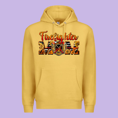 American Firefighter Mom Premium Hoodie Designed By Lillyallendesigns