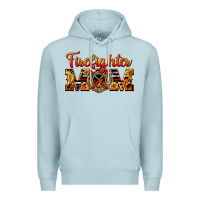 Blue Mist American Firefighter Mom Premium Hoodie - LillyAllenDesigns