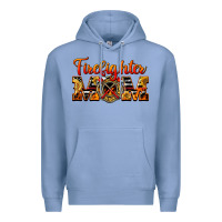 Colony Blue American Firefighter Mom Premium Hoodie - LillyAllenDesigns