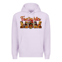 Lilac American Firefighter Mom Premium Hoodie - LillyAllenDesigns