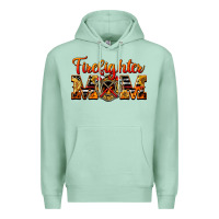 Seafoam American Firefighter Mom Premium Hoodie - LillyAllenDesigns