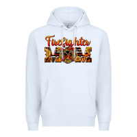 White American Firefighter Mom Premium Hoodie - LillyAllenDesigns