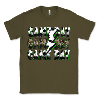 Army Green game day game day soccer lightning bolt Classic Tee - Zillion Design Studio