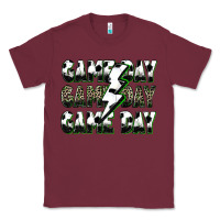 Burgundy game day game day soccer lightning bolt Classic Tee - Zillion Design Studio