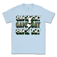 Dusty Blue game day game day soccer lightning bolt Classic Tee - Zillion Design Studio
