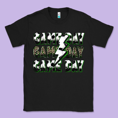 Classic Tee game day game day soccer lightning bolt