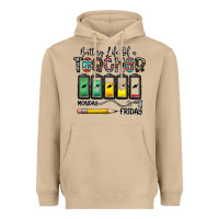Mushroom battery life of a teacher monday friday Heavyweight Hoodie - CowhideDigitalArt