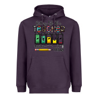 Plum battery life of a teacher monday friday Heavyweight Hoodie - CowhideDigitalArt