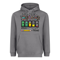 Storm battery life of a teacher monday friday Heavyweight Hoodie - CowhideDigitalArt