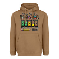 Battery Life Of A Teacher Monday Friday Heavyweight Hoodie | Teevron