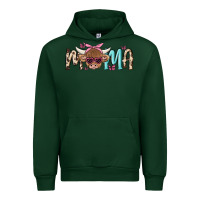 Forest Green mama cow Urban Hoodie - MaliasSmallBusiness