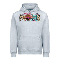Heather Grey mama cow Urban Hoodie - MaliasSmallBusiness