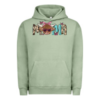 Pigment Oil Green mama cow Urban Hoodie - MaliasSmallBusiness