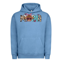 Pigment Pebble Blue mama cow Urban Hoodie - MaliasSmallBusiness