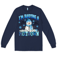 Navy i'm having a meltdown Long Sleeve Tee - MaliasSmallBusiness
