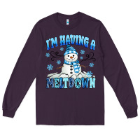Plum i'm having a meltdown Long Sleeve Tee - MaliasSmallBusiness