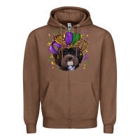 Chestnut mardi gras hat havanese dog Zipper Hoodie - RanaPortraitStore