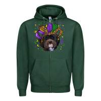 Sports Green mardi gras hat havanese dog Zipper Hoodie - RanaPortraitStore