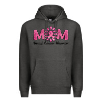 Charcoal Heather breast cancer warrior mom Premium Hoodie - Jasminsmagicworld