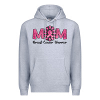 Heather Grey breast cancer warrior mom Premium Hoodie - Jasminsmagicworld